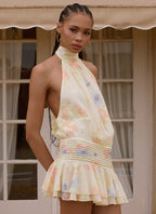 Willow Chiffon Mini Dress - Spring Meadow