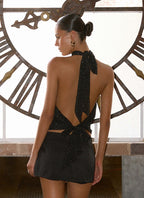 Willow Chiffon Top - Black Spot