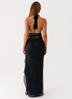 Wrenna Halter Neck Maxi Dress - Black