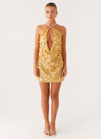 Xander Sequin Mini Dress - Gold