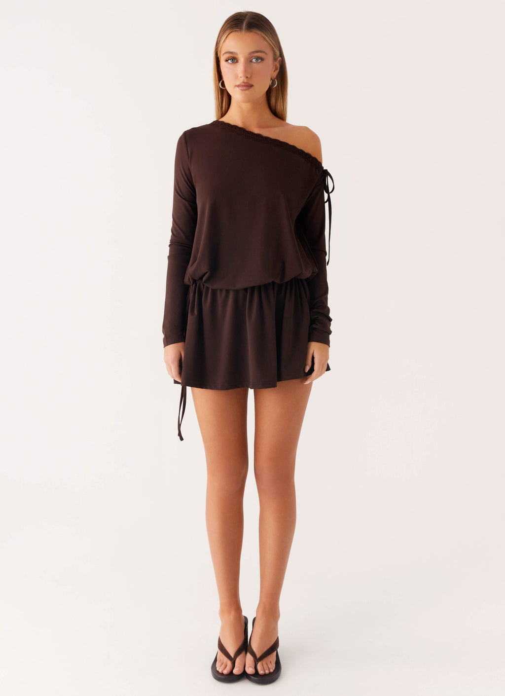 Zinnia Mini Dress - Chocolate