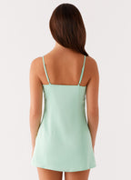 Zion Beaded Mini Dress - Sage