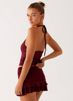 Bernie Halter Top - Raspberry Wine