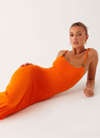 Elaina Knit Maxi Dress - Orange