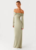 Marla Long Sleeve Maxi Dress - Sage